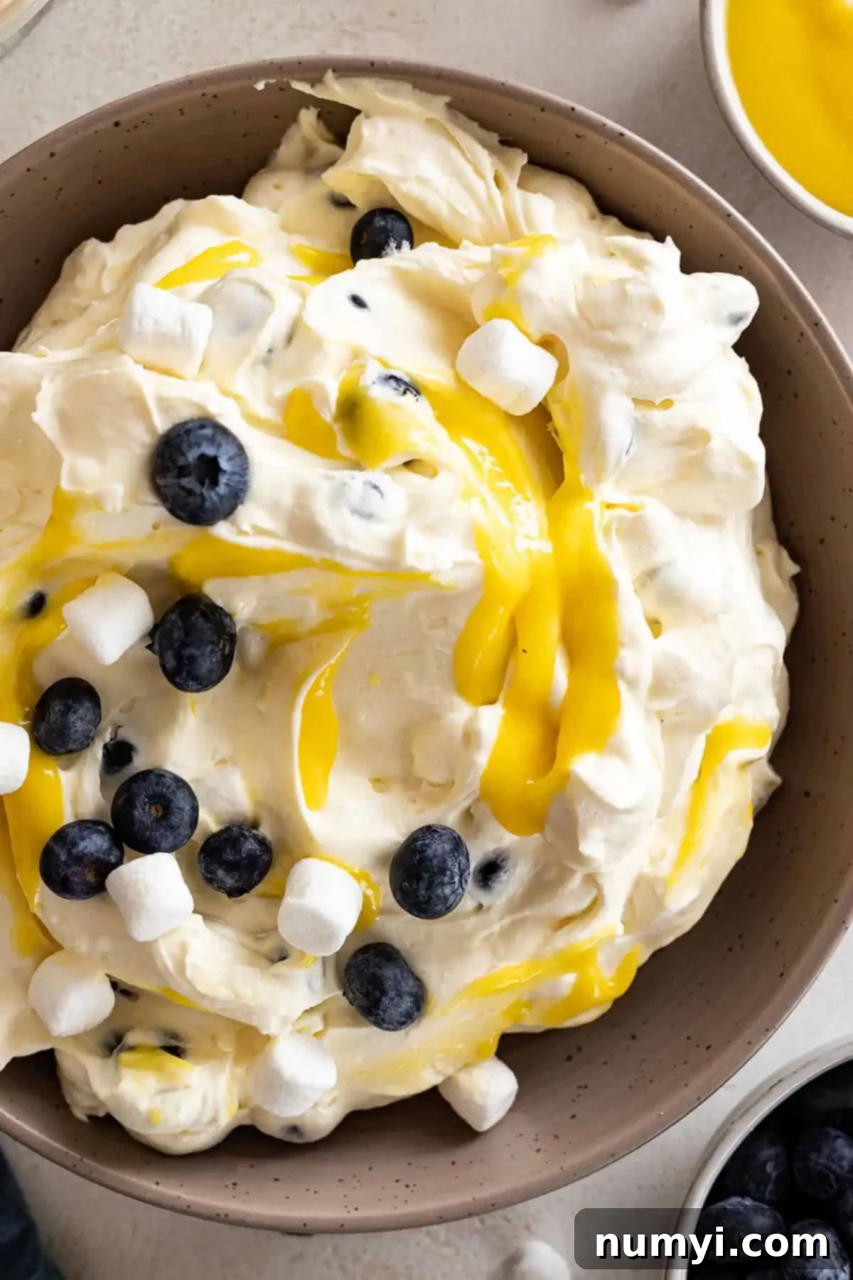 Close up of fluff in a bowl. 