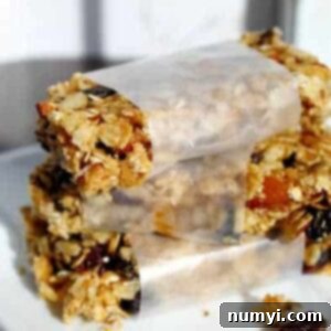 Close-up of Homemade Almond Granola Bar