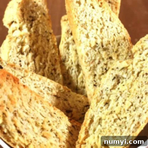 Savory Herb and Cheese Biscotti – a gourmet cracker alternative for soups, salads, and cheese boards.