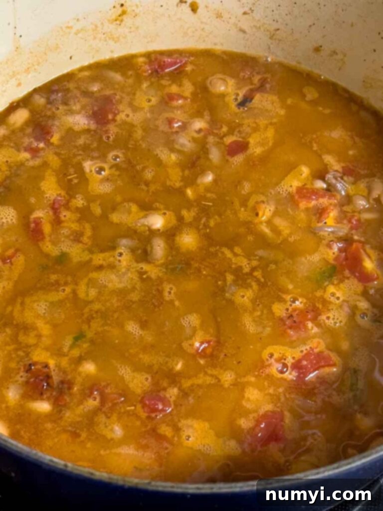 Borracha beans cooked down.