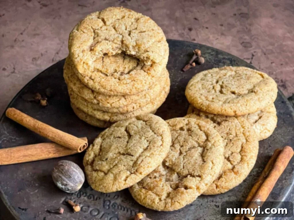 Cozy Chai Sugar Cookies 2 Chai sugar cookies on an old metal cake pan, perfectly golden and inviting.
