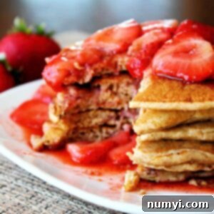 Wholesome Strawberry Pancake Delight 5 Whole Wheat Strawberry Pancakes