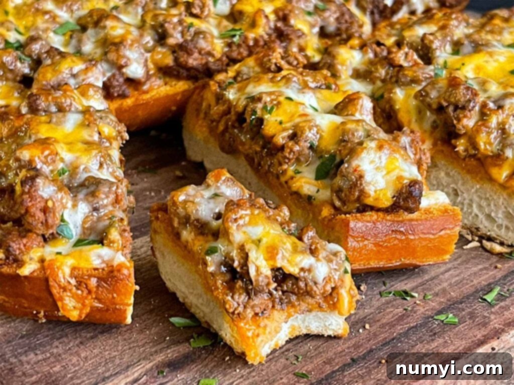 French bread sloppy joes.