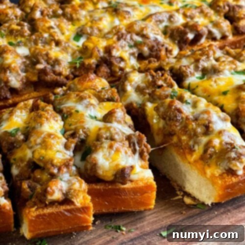 French bread sloppy joes.