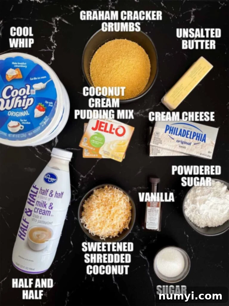 Lush Coconut Cream 3 Coconut cream lush recipe ingredients on a dark surface.