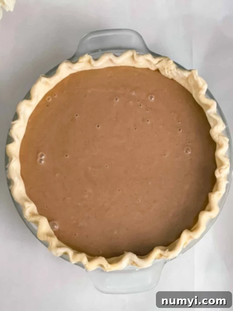 Homemade Apple Butter Pie 7 An apple butter pie, unbaked.
