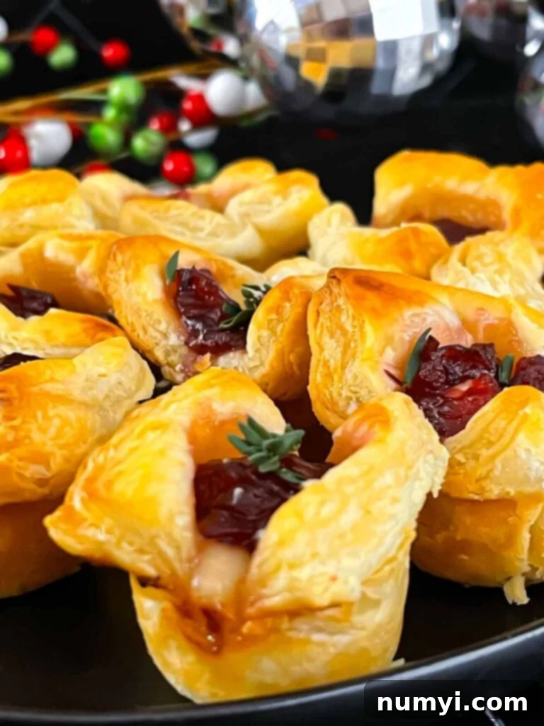 Baked Cranberry brie bites.
