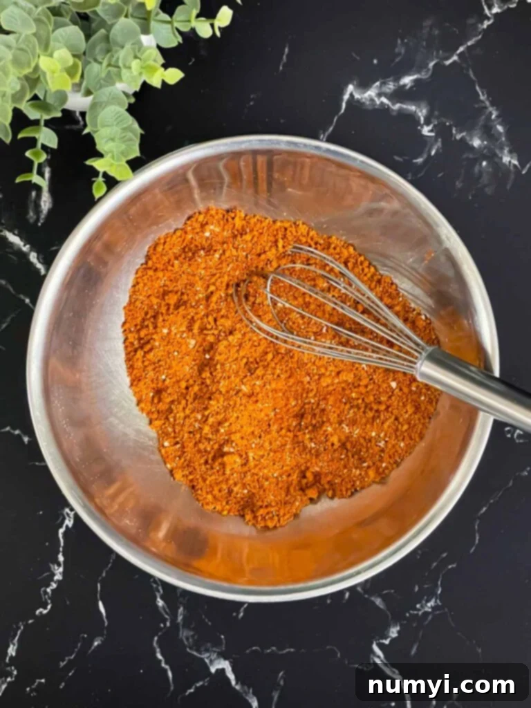 Kansas City Style Barbecue Rub in a bowl combined.