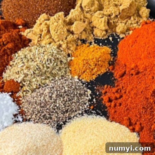 Spices on a black plate.
