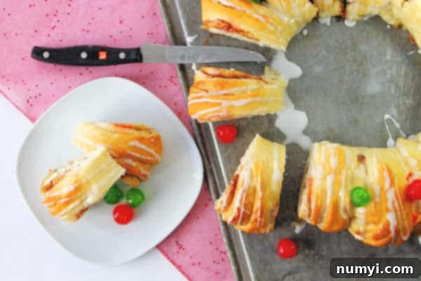Elegant Swedish Tea Ring, a beautiful and delicious centerpiece for Christmas breakfast.