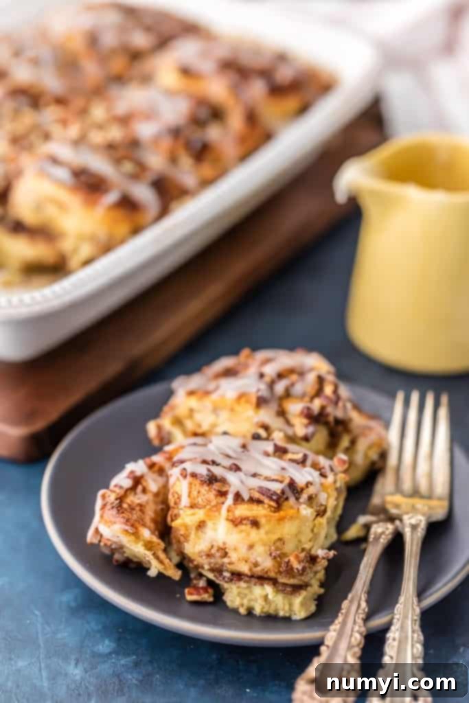 Easy and delightful Cinnamon Roll French Toast Bake, perfect for a quick Christmas morning.