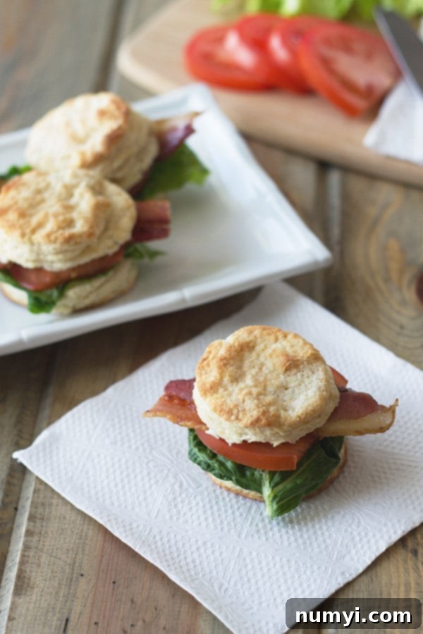 BLT Biscuit Sliders -perfect little sandwiches for entertaining and you can use store bought dough too! | countrysidecravings.com