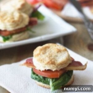 BLT Biscuit Sliders - perfect little sandwiches for entertaining and you can use store-bought dough too!