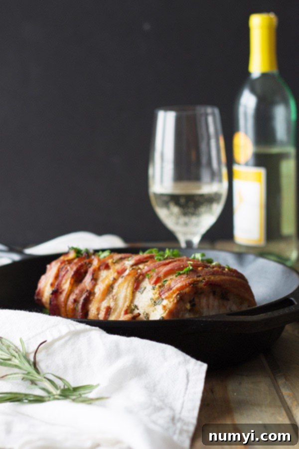 Impressive Bacon Wrapped Pork Loin, an easy yet gourmet main dish