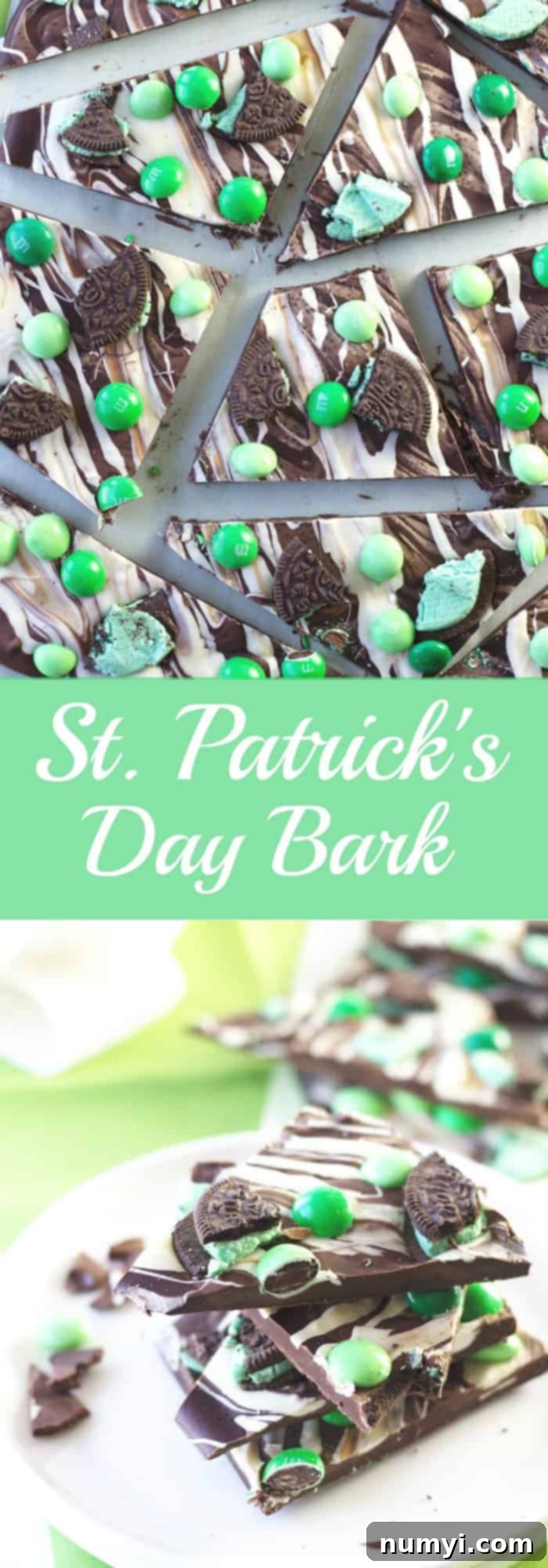 Shamrock Sparkle Bark 7 St. Patrick's Day Bark - an easy recipe for a great treat to enjoy on St. Patrick's Day! | www.countrysidecravings.com