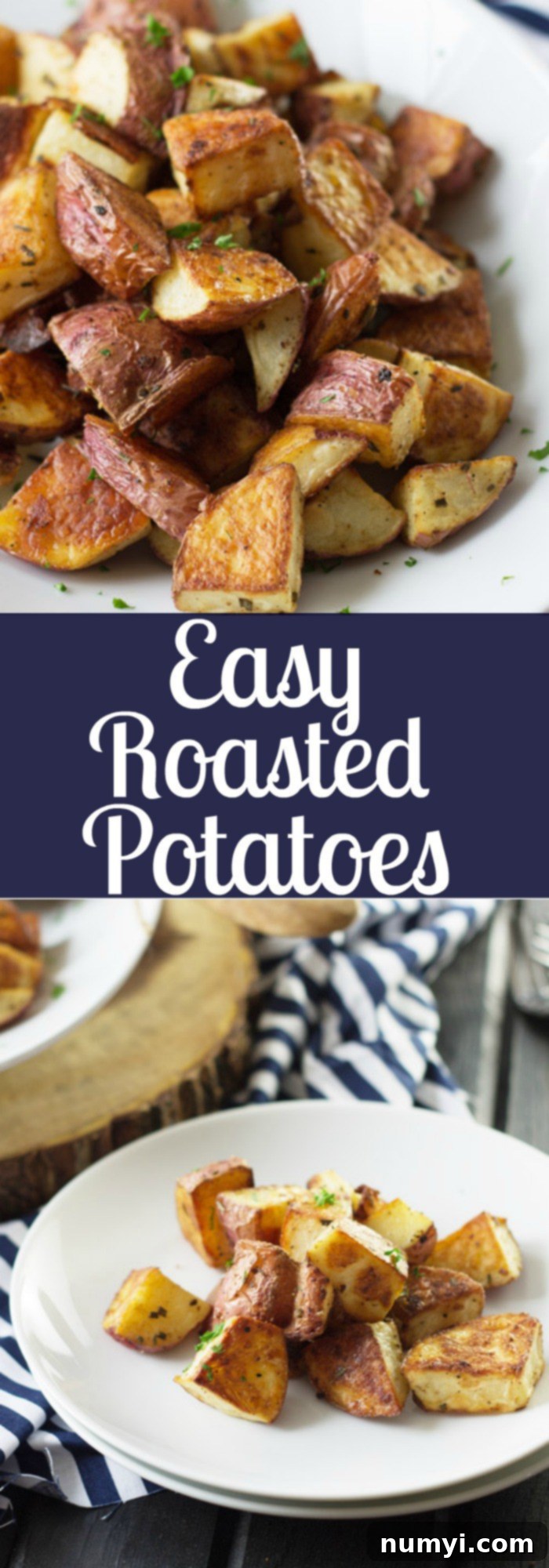 Close-up photo of a single roasted potato showing its crispy texture