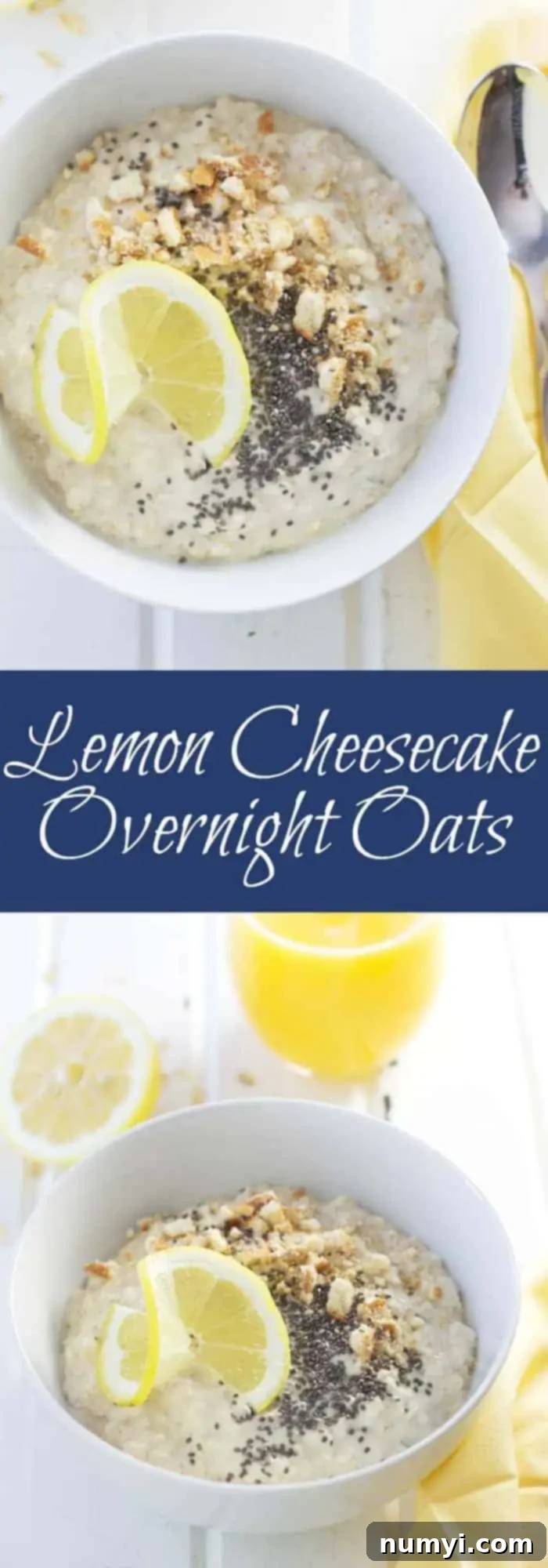 Zesty Lemon Cheesecake Overnight Oats 7 A beautifully arranged image of Lemon Cheesecake Overnight Oats, showcasing its vibrant appeal and deliciousness.