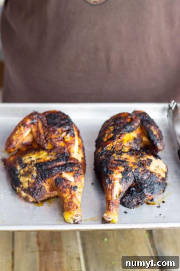 Applewood Grill Smoked Chicken - the applewood provides a mild smokiness and the dry rub gives hints of sweetness for a perfectly juicy chicken.