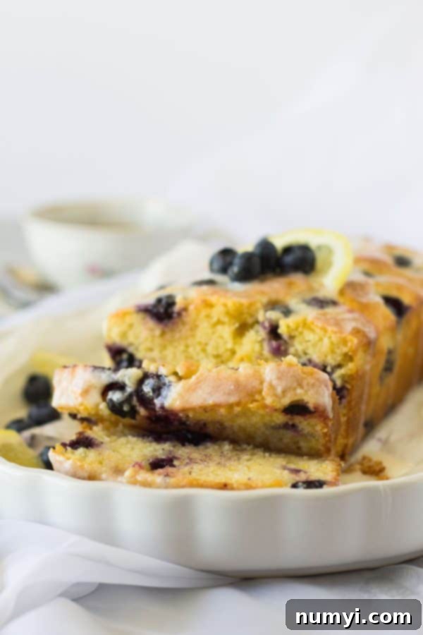 This moist Lemon Blueberry Bread is studded with juicy blueberries and loaded with lemon flavor. The optional lemon glaze adds more flavor and locks in moisture.