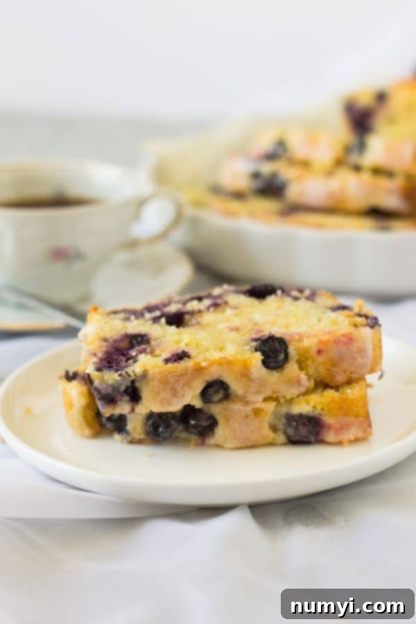 This moist Lemon Blueberry Bread is studded with juicy blueberries and loaded with lemon flavor. The optional lemon glaze adds more flavor and locks in moisture. 