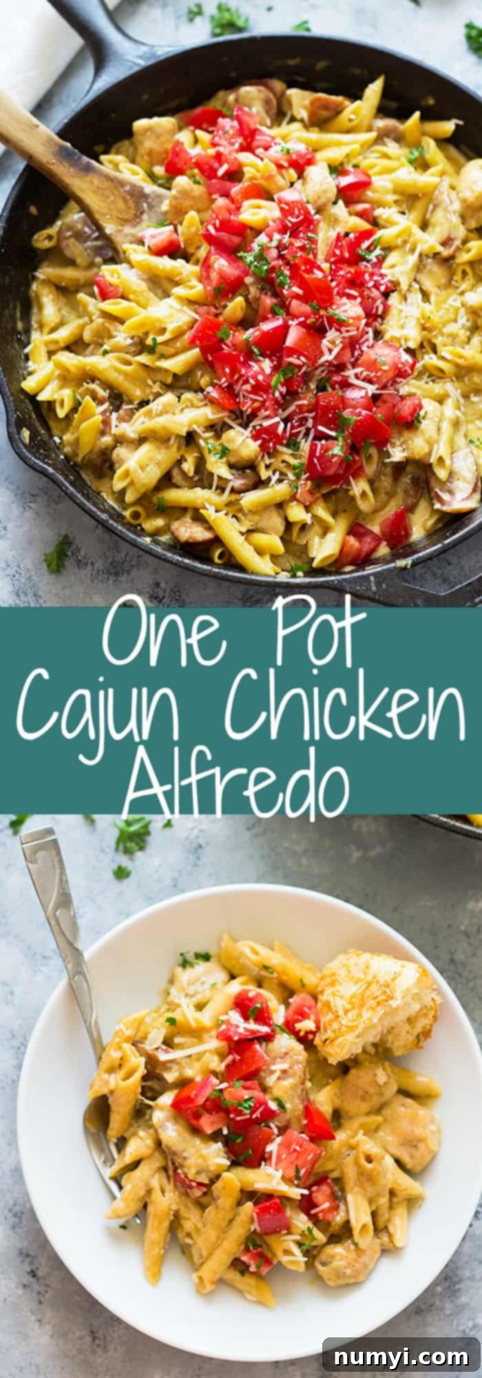 One Pot Cajun Chicken Alfredo is a quick and easy 30 minute meal that is full of flavor! | www.countrysidecravings.com
