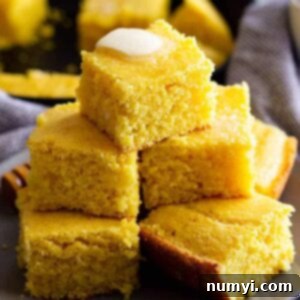 The Best Buttermilk Cornbread recipe, moist, tender, and easy to make in a skillet or baking dish.