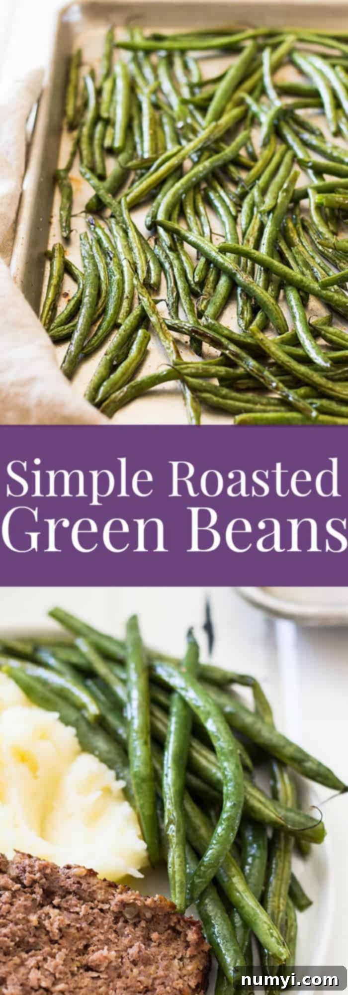These Simple Roasted Green Beans are a really quick side dish that will add nutrition to any meal! | www.countrysidecravings.com