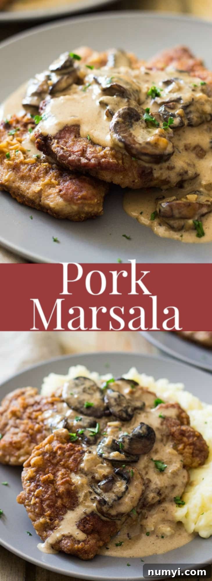 This easy Pork Marsala is full of flavor from the Marsala wine, mushrooms and half and half. | www.countrysidecravings.com