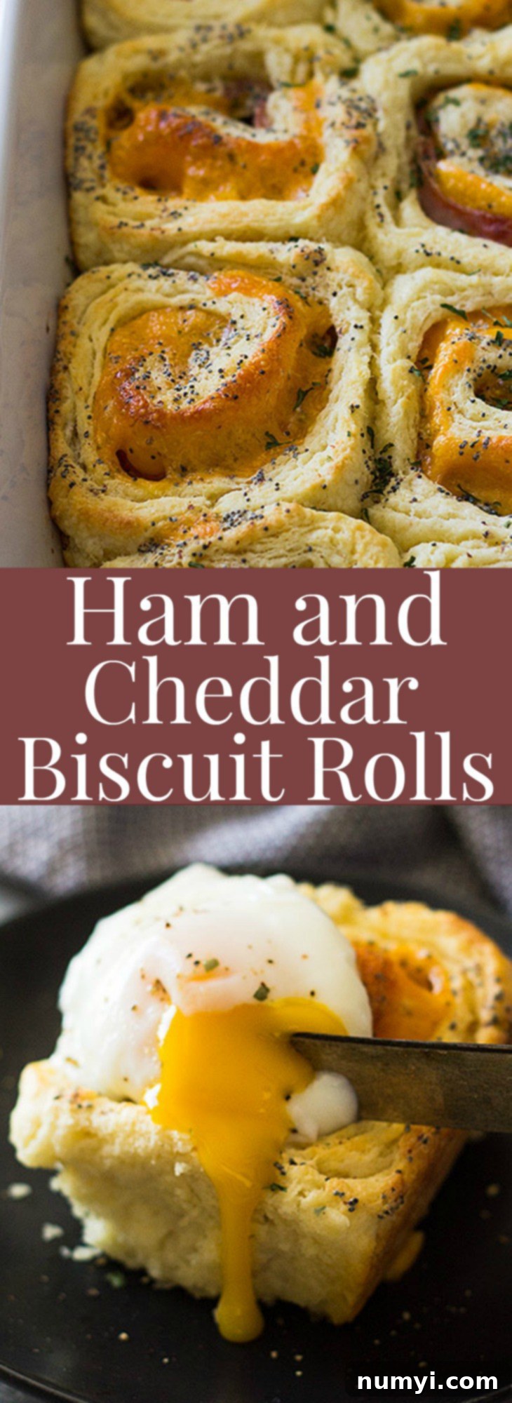 A large batch of Ham and Cheddar Biscuit Rolls, a comforting and hearty meal perfect for sharing.