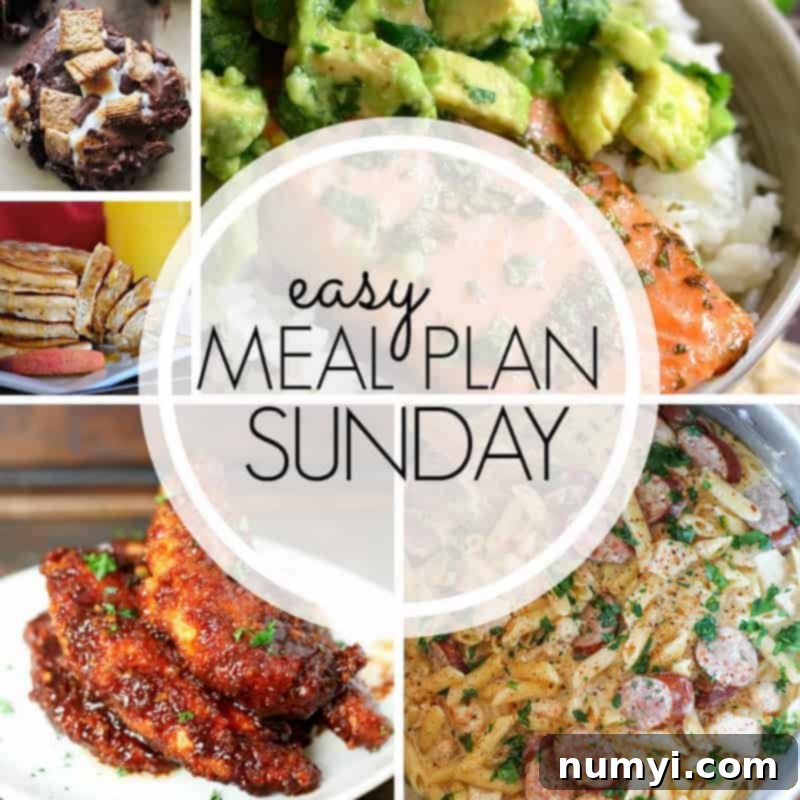 Weekly Meal Plan Sunday - A delicious array of dinner, breakfast, and dessert recipes
