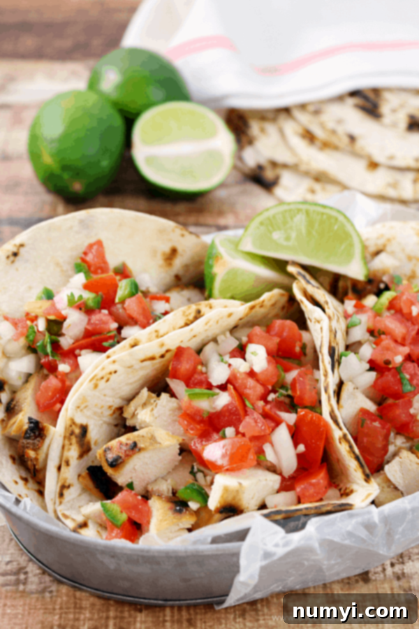 Grilled Chicken Fresco Tacos