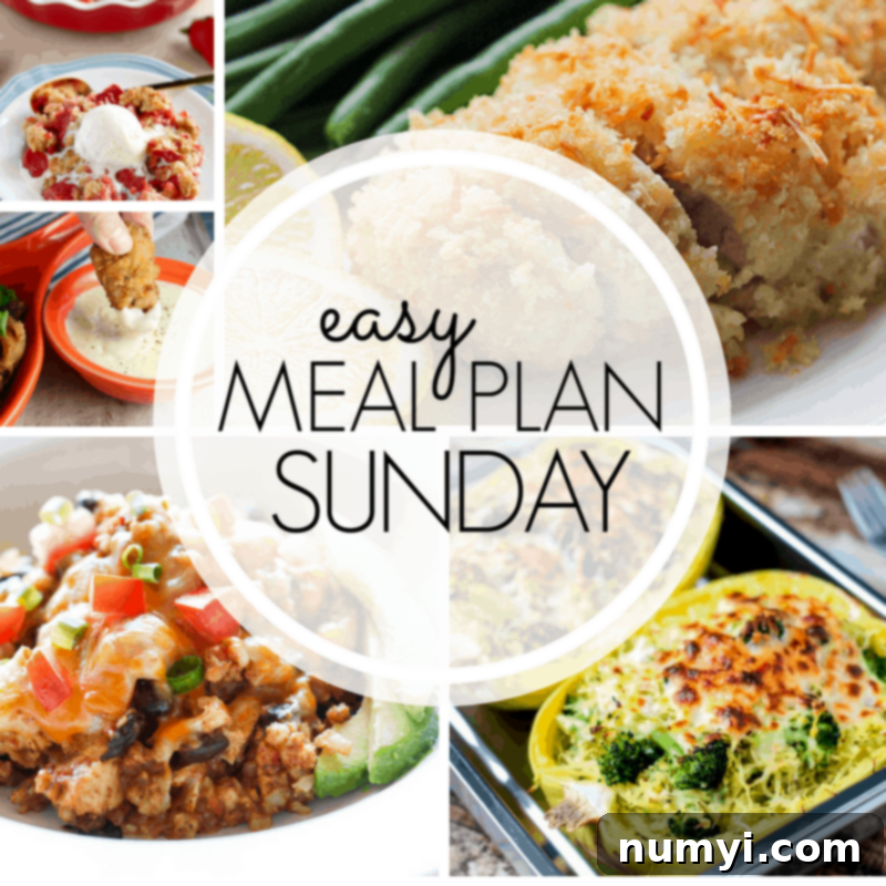 Easy Meal Plan Sunday - Weekly Menu Overview