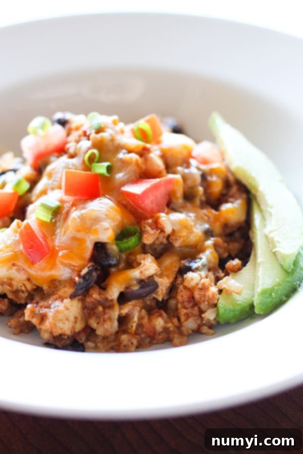 Slow Cooker Chicken Burrito Bowl