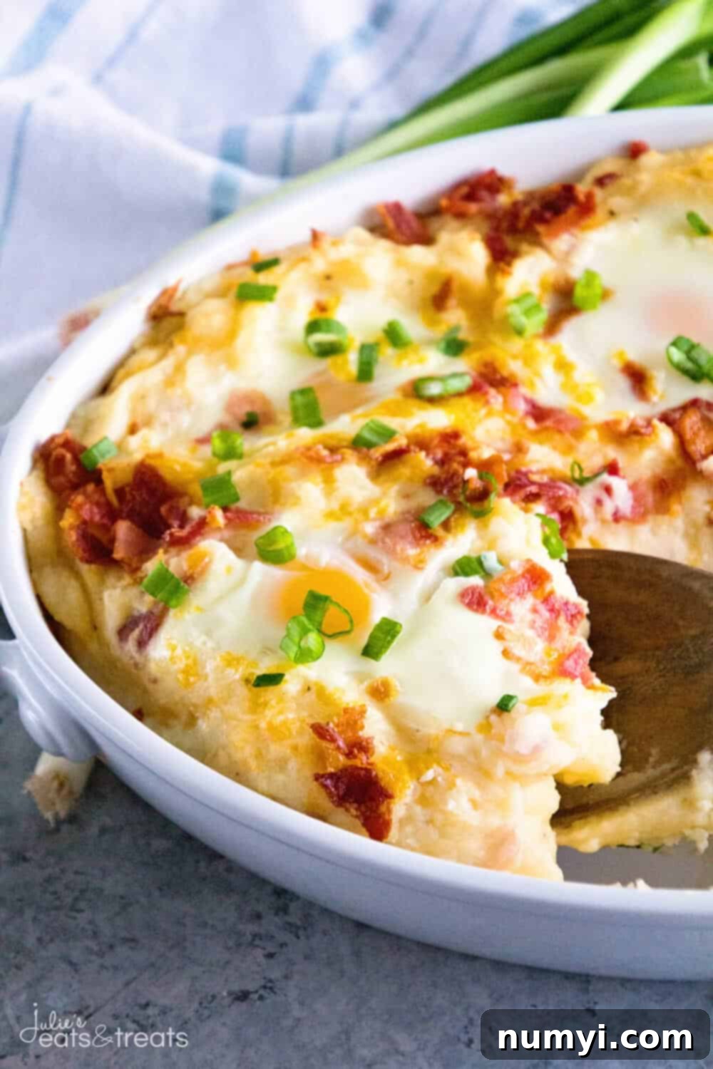 Hearty Cheesy Mashed Potato Egg Casserole