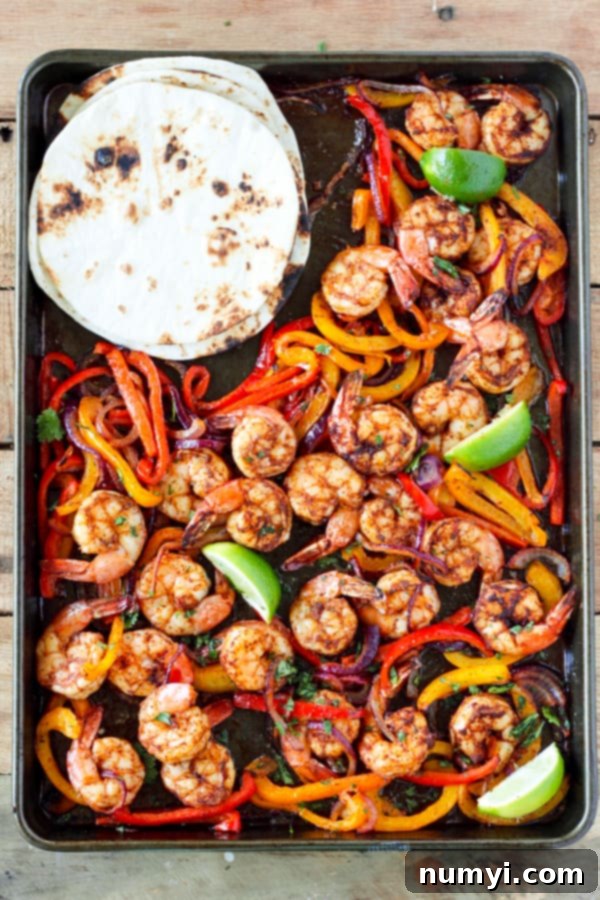 Easy Sheet Pan Shrimp Fajitas