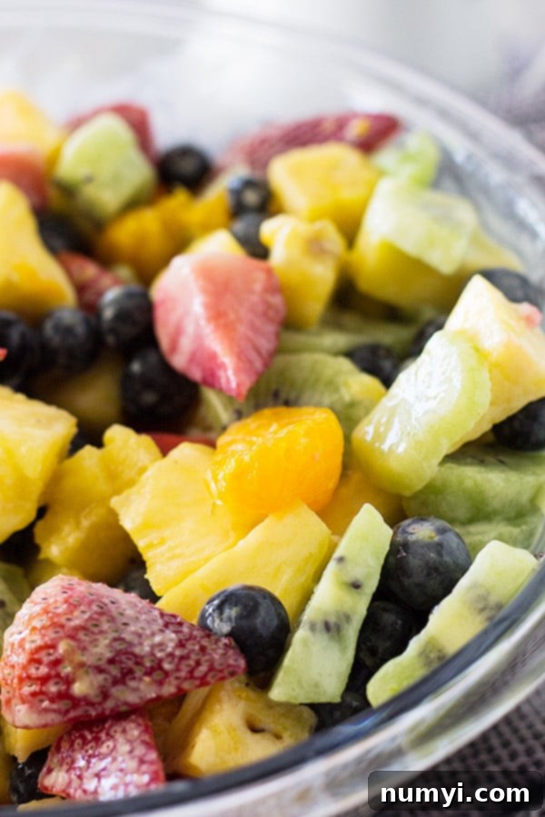 This Creamy Key Lime Fruit Salad is healthy and refreshing! It's the perfect summer salad. 