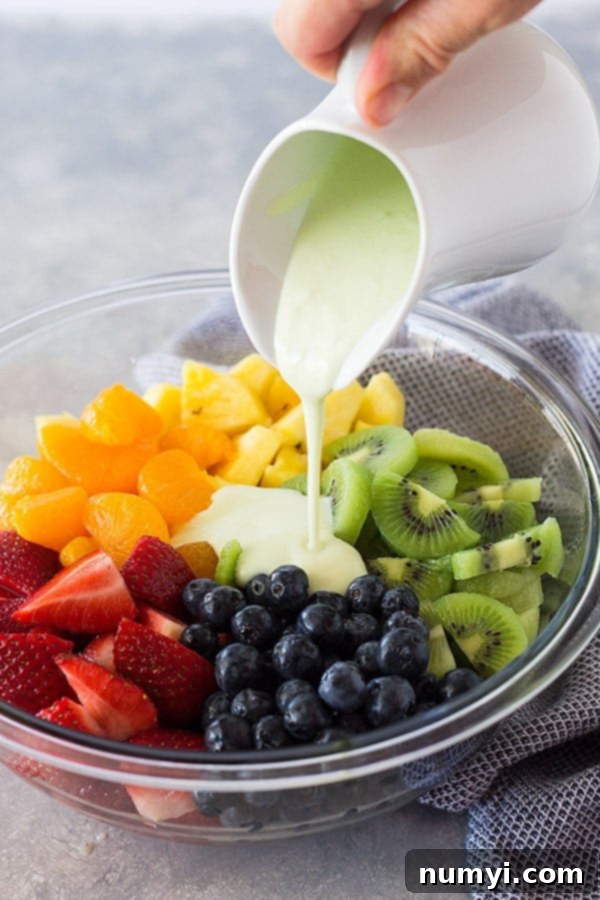 This Creamy Key Lime Fruit Salad is a great summertime salad to take to all of your BBQ's. It's quick and easy to make, healthy and refreshing.