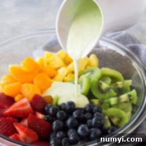 This Creamy Key Lime Fruit Salad is a great summertime salad to take to all of your BBQ's. It's quick and easy to make, healthy and refreshing.