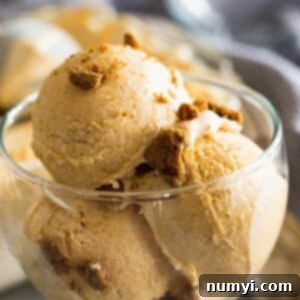 Effortless Pumpkin Ice Cream 6 This easy No Churn Pumpkin Ice Cream tastes just like pumpkin pie! It's simple to make, uses no ice cream maker and is a wonderfully creamy fall treat!