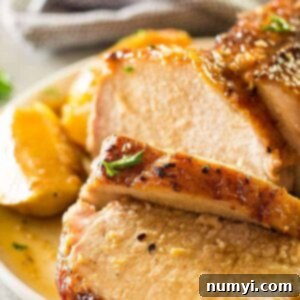 This Maple Pork Loin with Apples and Onions is an easy, delicious meal that tastes like a holiday meal! It's tender, juicy and full of flavor!